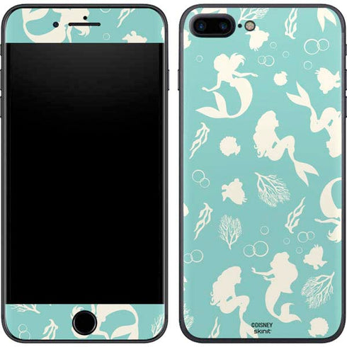 Disney The Little Mermaid Character Silhouette Pattern iPhone 8 Plus Skin